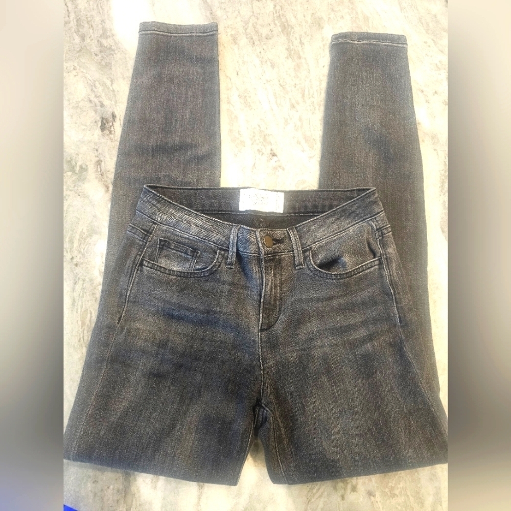 Rachel Roy Reserve Denim Skinny Jeans 27 | Charcoal Wash Stretch